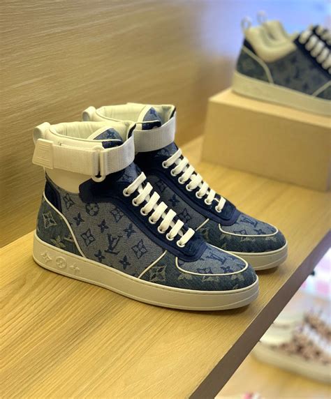 louis vuitton blue high top sneakers|Louis Vuitton sneakers price list.